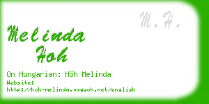 melinda hoh business card